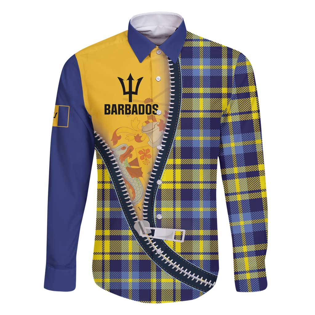 Barbados Celtic Festival Family Matching Tank Maxi Dress and Hawaiian Shirt Yellow Blue Tartan Zipper Stylized