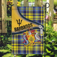 Barbados Celtic Festival Garden Flag Yellow Blue Tartan Zipper Stylized