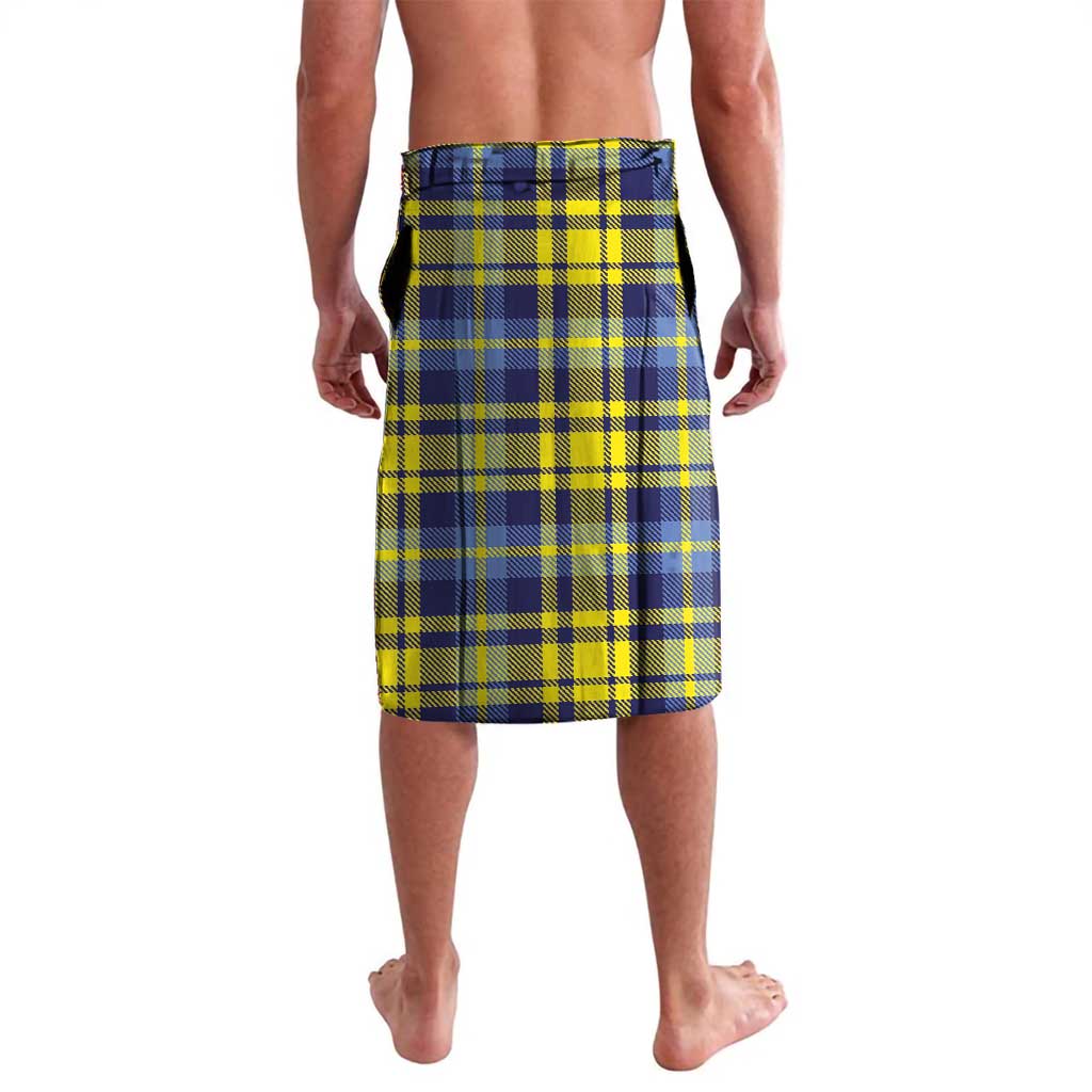 Barbados Celtic Festival Lavalava Yellow Blue Tartan Zipper Stylized