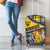 Barbados Celtic Festival Luggage Cover Yellow Blue Tartan Zipper Stylized