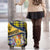 Barbados Celtic Festival Luggage Cover Yellow Blue Tartan Zipper Stylized