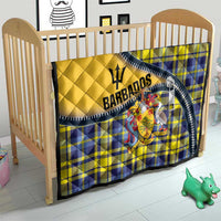 Barbados Celtic Festival Quilt Yellow Blue Tartan Zipper Stylized