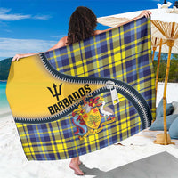 Barbados Celtic Festival Sarong Yellow Blue Tartan Zipper Stylized