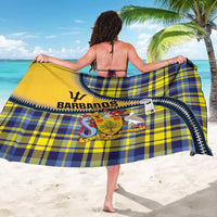 Barbados Celtic Festival Sarong Yellow Blue Tartan Zipper Stylized