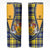 Barbados Celtic Festival Skinny Tumbler Yellow Blue Tartan Zipper Stylized