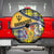 Barbados Celtic Festival Spare Tire Cover Yellow Blue Tartan Zipper Stylized