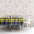 Barbados Celtic Festival Tablecloth Yellow Blue Tartan Zipper Stylized