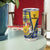 Barbados Celtic Festival Tumbler Cup Yellow Blue Tartan Zipper Stylized