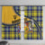 Barbados Celtic Festival Window Curtain Yellow Blue Tartan Zipper Stylized