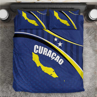 Curacao Flag Day Bedding Set Korsou Map Simple Style