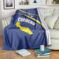 Curacao Flag Day Blanket Korsou Map Simple Style