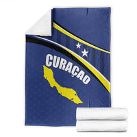 Curacao Flag Day Blanket Korsou Map Simple Style