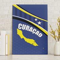 Curacao Flag Day Canvas Wall Art Korsou Map Simple Style