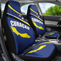 Curacao Flag Day Car Seat Cover Korsou Map Simple Style
