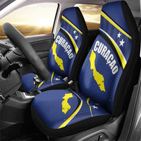 Curacao Flag Day Car Seat Cover Korsou Map Simple Style