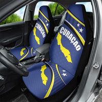 Curacao Flag Day Car Seat Cover Korsou Map Simple Style