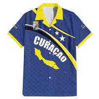 Curacao Flag Day Family Matching Mermaid Dress and Hawaiian Shirt Korsou Map Simple Style