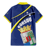 Curacao Flag Day Family Matching Mermaid Dress and Hawaiian Shirt Korsou Map Simple Style