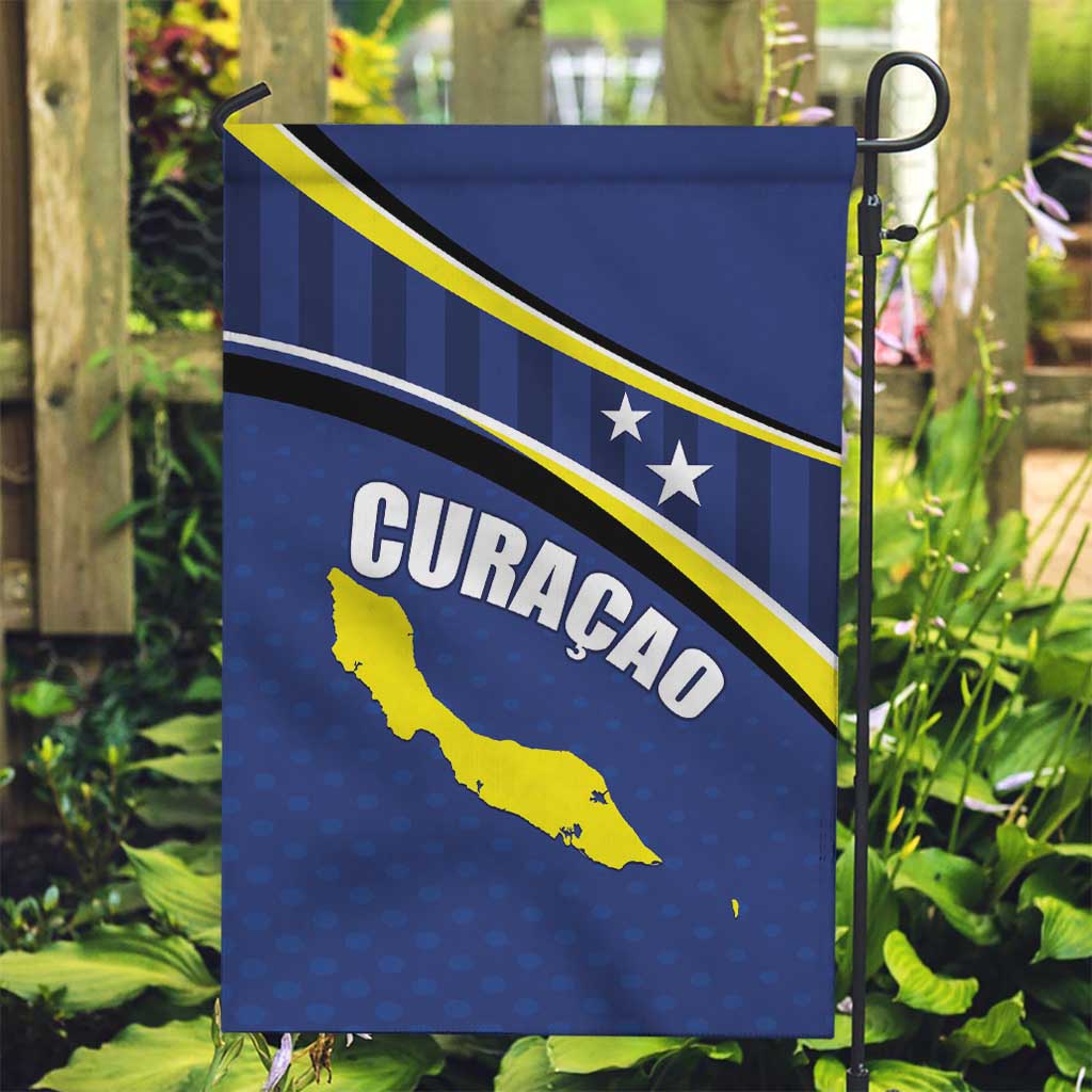 Curacao Flag Day Garden Flag Korsou Map Simple Style