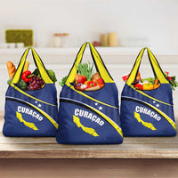 Curacao Flag Day Grocery Bag Korsou Map Simple Style