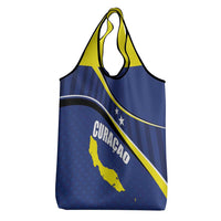 Curacao Flag Day Grocery Bag Korsou Map Simple Style