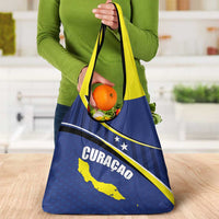 Curacao Flag Day Grocery Bag Korsou Map Simple Style