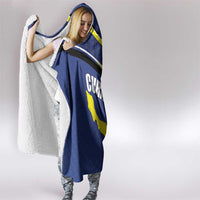 Curacao Flag Day Hooded Blanket Korsou Map Simple Style