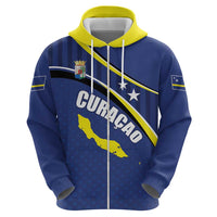 Curacao Flag Day Hoodie Korsou Map Simple Style