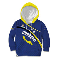 Curacao Flag Day Kid Hoodie Korsou Map Simple Style