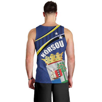 Curacao Flag Day Men Tank Top Korsou Map Simple Style