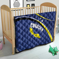 Curacao Flag Day Quilt Korsou Map Simple Style