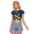 Curacao Flag Day Raglan Cropped T Shirt Korsou Map Simple Style