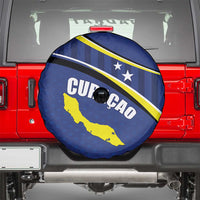 Curacao Flag Day Spare Tire Cover Korsou Map Simple Style