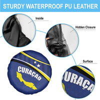 Curacao Flag Day Spare Tire Cover Korsou Map Simple Style