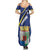 Curacao Flag Day Summer Maxi Dress Korsou Map Simple Style
