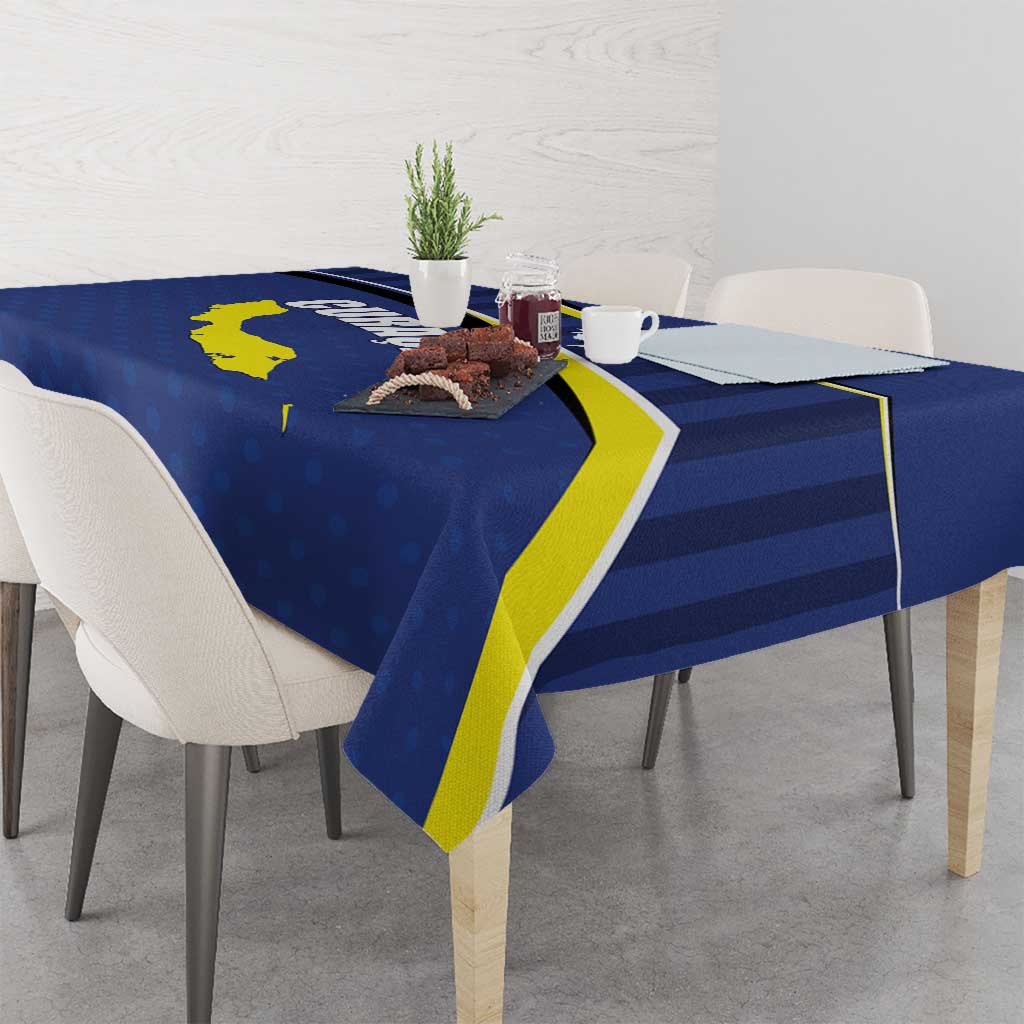 Curacao Flag Day Tablecloth Korsou Map Simple Style