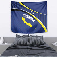 Curacao Flag Day Tapestry Korsou Map Simple Style