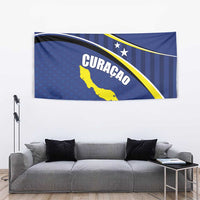 Curacao Flag Day Tapestry Korsou Map Simple Style
