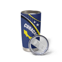 Curacao Flag Day Tumbler Cup Korsou Map Simple Style