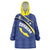 Curacao Flag Day Wearable Blanket Hoodie Korsou Map Simple Style