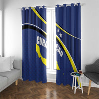 Curacao Flag Day Window Curtain Korsou Map Simple Style