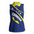Curacao Flag Day Women Sleeveless Polo Shirt Korsou Map Simple Style