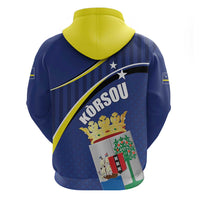 Curacao Flag Day Zip Hoodie Korsou Map Simple Style