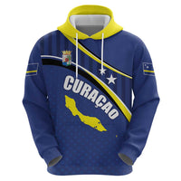Curacao Flag Day Zip Hoodie Korsou Map Simple Style