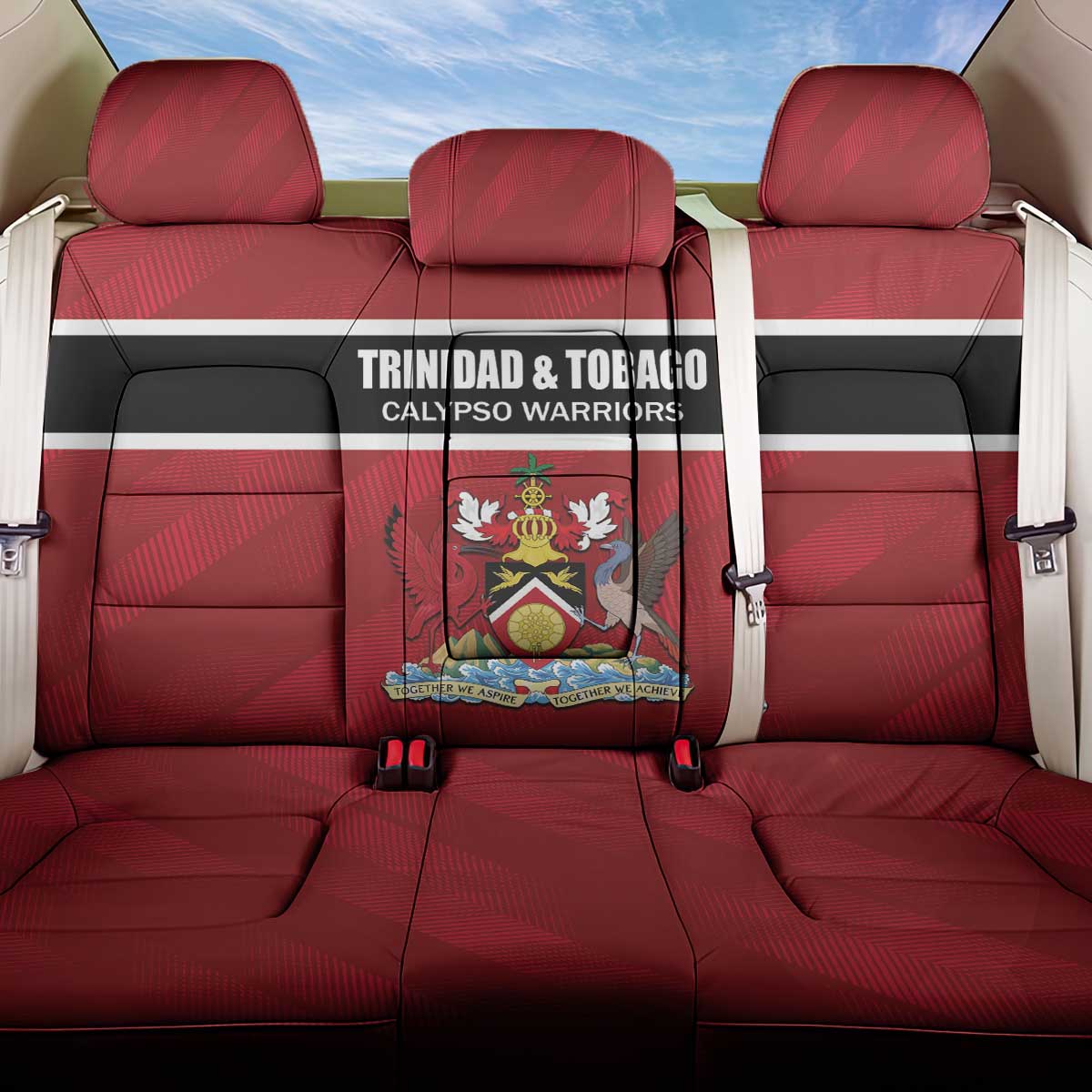Trinidad and Tobago Rugby Back Car Seat Cover Come On Calypso Warriors