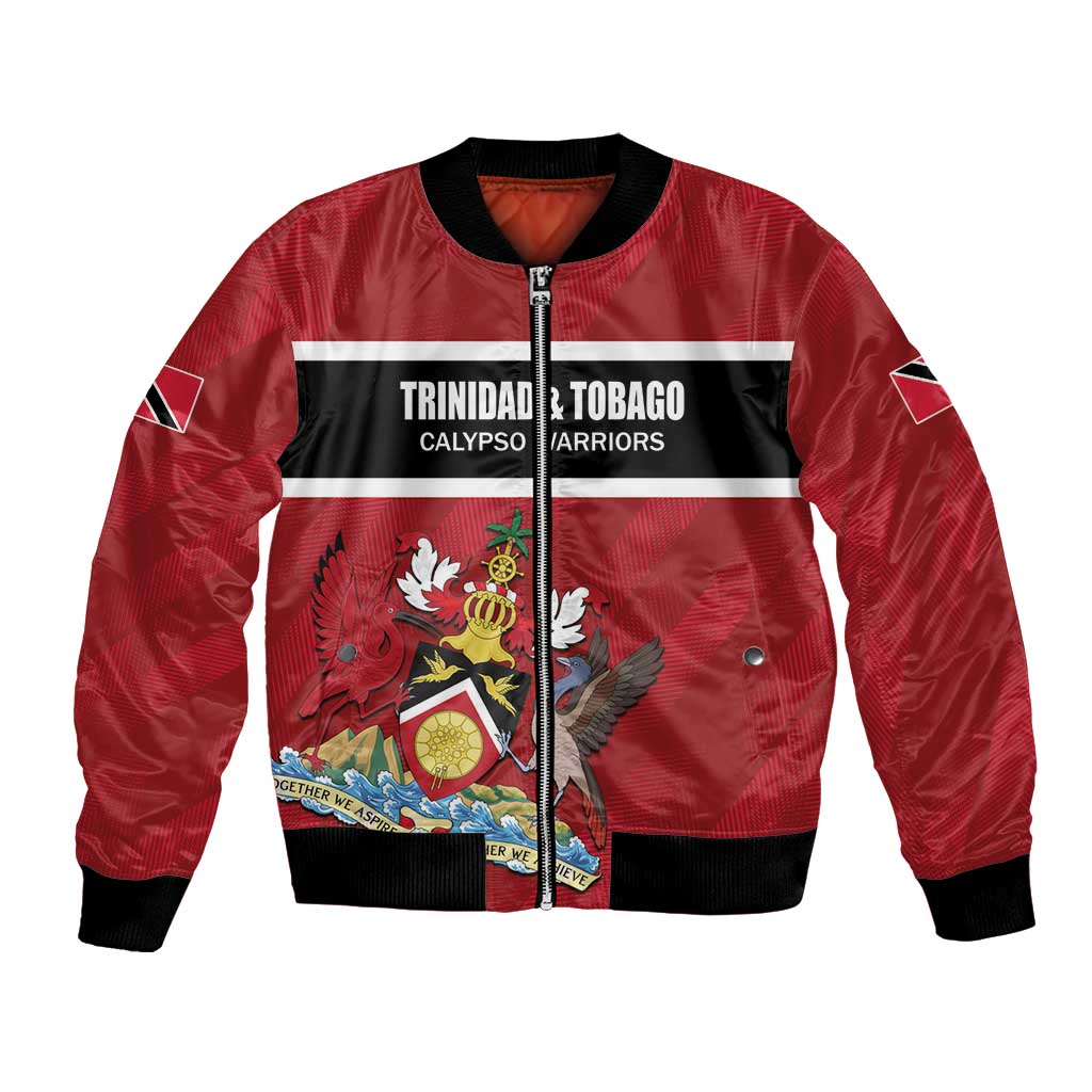 Custom Trinidad and Tobago Rugby Bomber Jacket Come On Calypso Warriors