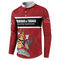 Custom Trinidad and Tobago Rugby Button Sweatshirt Come On Calypso Warriors