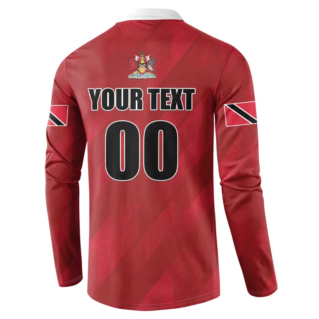 Custom Trinidad and Tobago Rugby Button Sweatshirt Come On Calypso Warriors