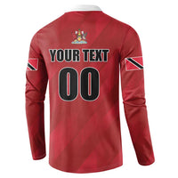 Custom Trinidad and Tobago Rugby Button Sweatshirt Come On Calypso Warriors