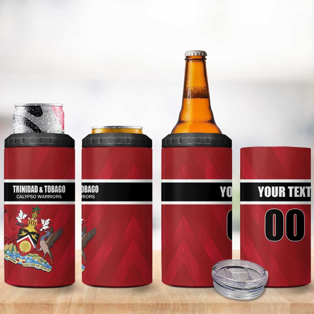 Custom Trinidad and Tobago Rugby 4 in 1 Can Cooler Tumbler Come On Calypso Warriors